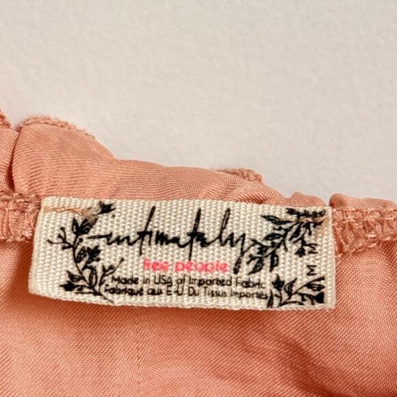 Free People Intimately Ruffle V Neck Cami Worn Once M Pink - Picture 4 of 4